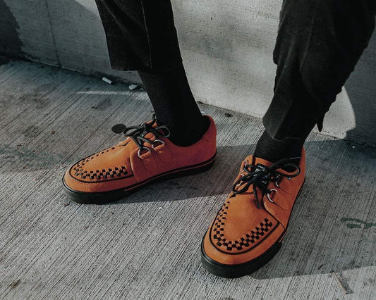 A9852 Burnt Orange Suede 2-Ring VLK Sneaker Orange T.U.K. Shoes