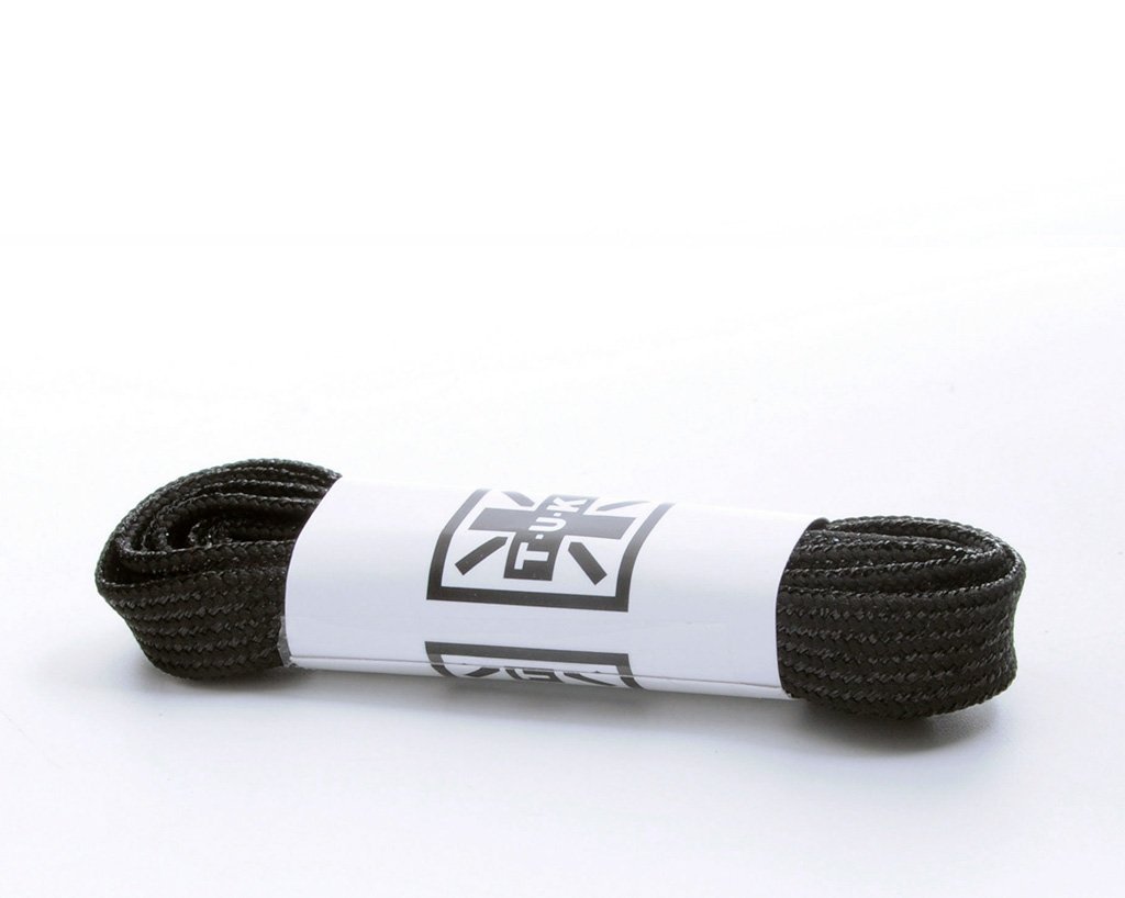 LC015-120MBF-OS 120 CM Metallic Black Flat Laces LC015-120MBF-OS T.U.K. Shoes