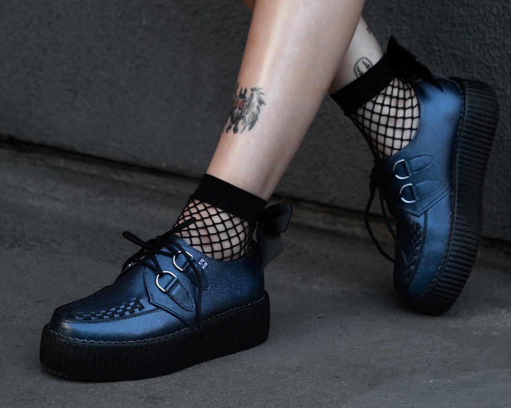 V3321 Midnight Metallic Viva Mondo Creeper Blue T.U.K. Shoes