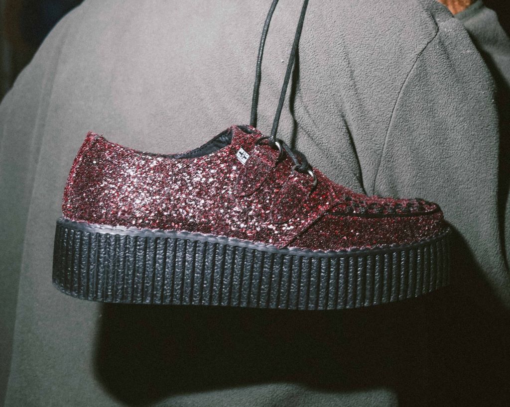 V3234 Burgundy Glitter Viva Mondo Creeper Burgundy T.U.K. Shoes
