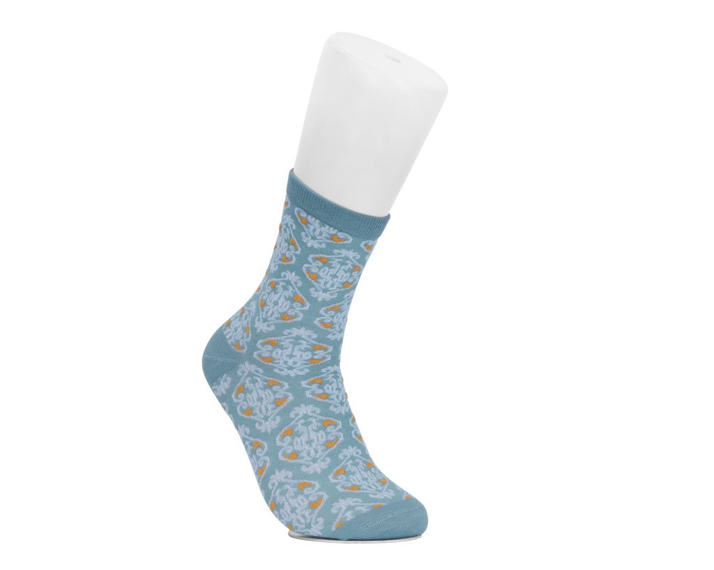 TSK1183 Teal Baroque Pattern Sock TSK1183-OS T.U.K. Shoes