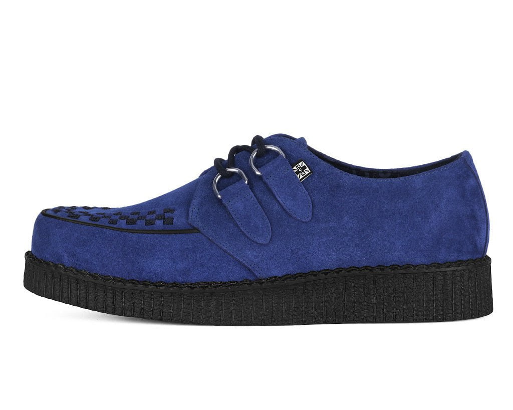 F3416 Navy Suede Viva Low creeper Blue T.U.K. Shoes