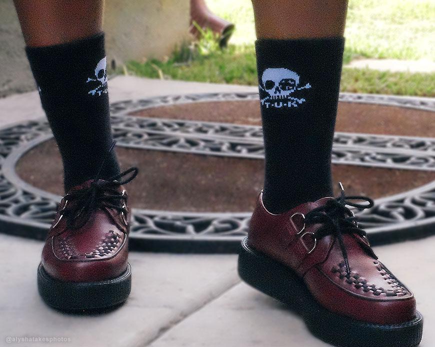 TSK1034 Black T.U.K. Skull Logo Women’s Sock TSK1034-OS T.U.K. Shoes
