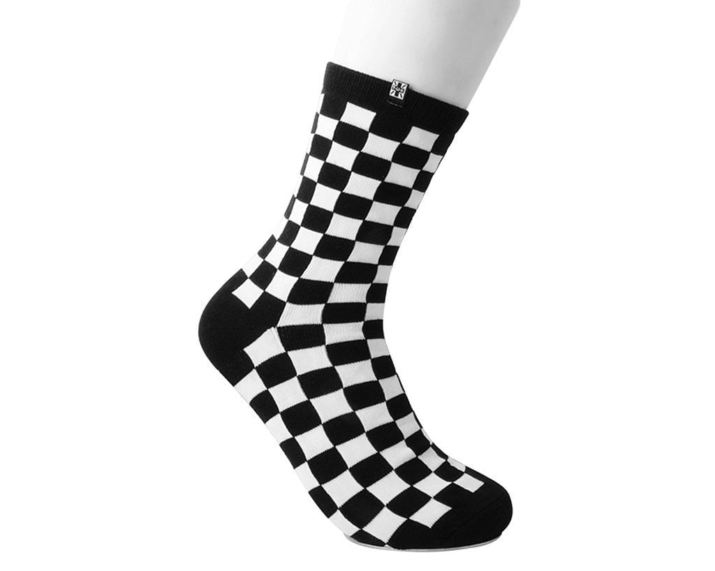 TSK1045 Black & White Checker T.U.K. Women’s Sock TSK1045-OS T.U.K. Shoes