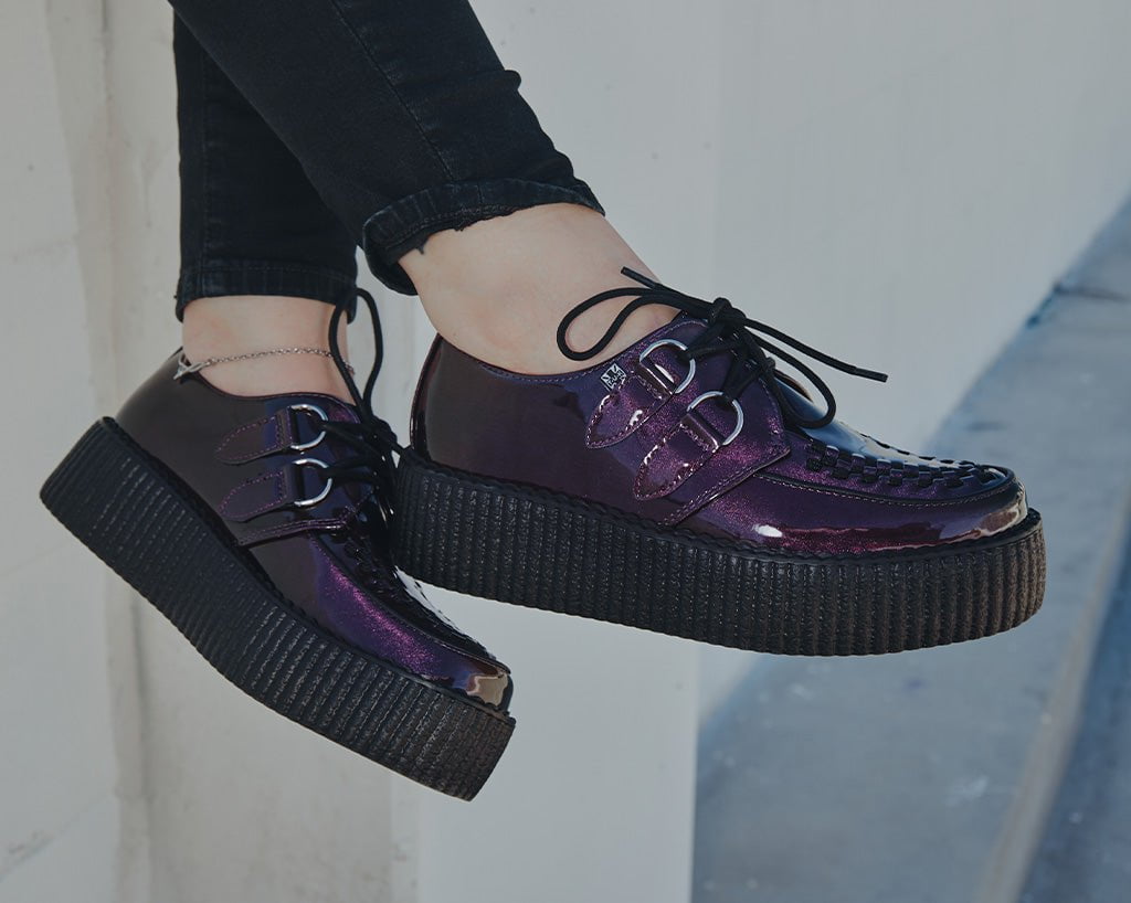 V3200 Purple Metallic Viva Mondo Creeper Purple T.U.K. Shoes