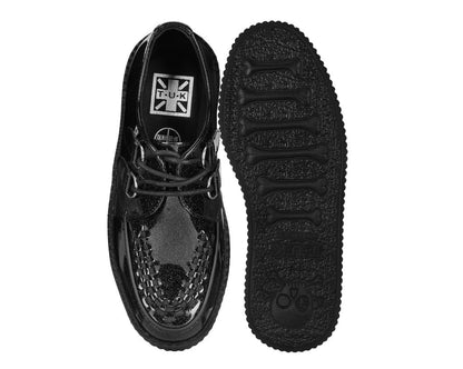Black Vinyl Glitter Viva Mondo Creeper Black T.U.K. Shoes