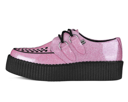 Pink Vinyl Glitter Viva Mondo Creeper Pink T.U.K. Shoes