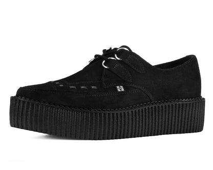 Black Suede Mondo Pointed Creeper Black T.U.K. Shoes