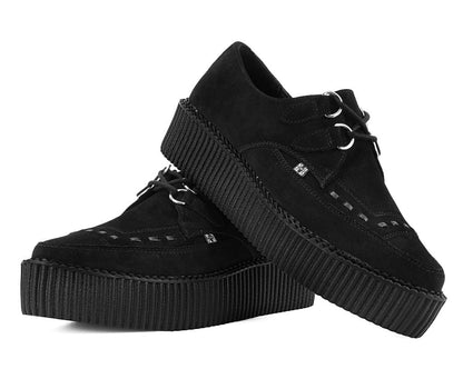 Black Suede Mondo Pointed Creeper Black T.U.K. Shoes