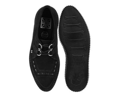 Black Suede Mondo Pointed Creeper Black T.U.K. Shoes