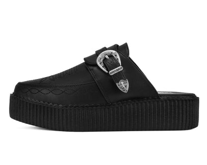 Black TUKskin Western Mondo Pointed Mule Black T.U.K. Shoes