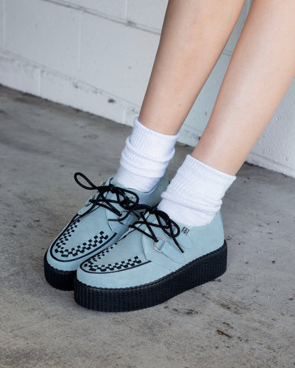 V3466 Pale Blue Suede Viva Mondo Creeper Pale Blue T.U.K. Shoes