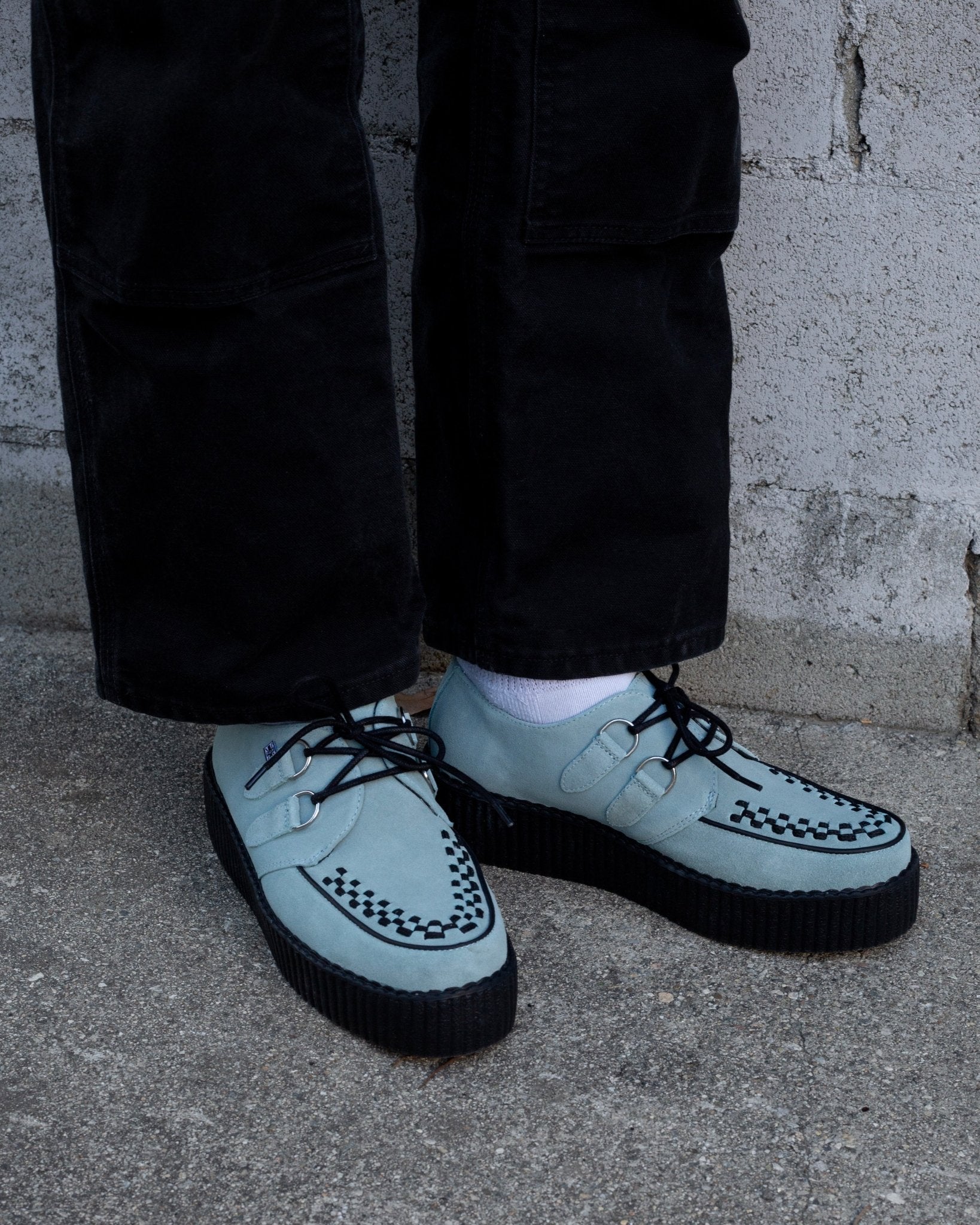 V3466 Pale Blue Suede Viva Mondo Creeper Pale Blue T.U.K. Shoes