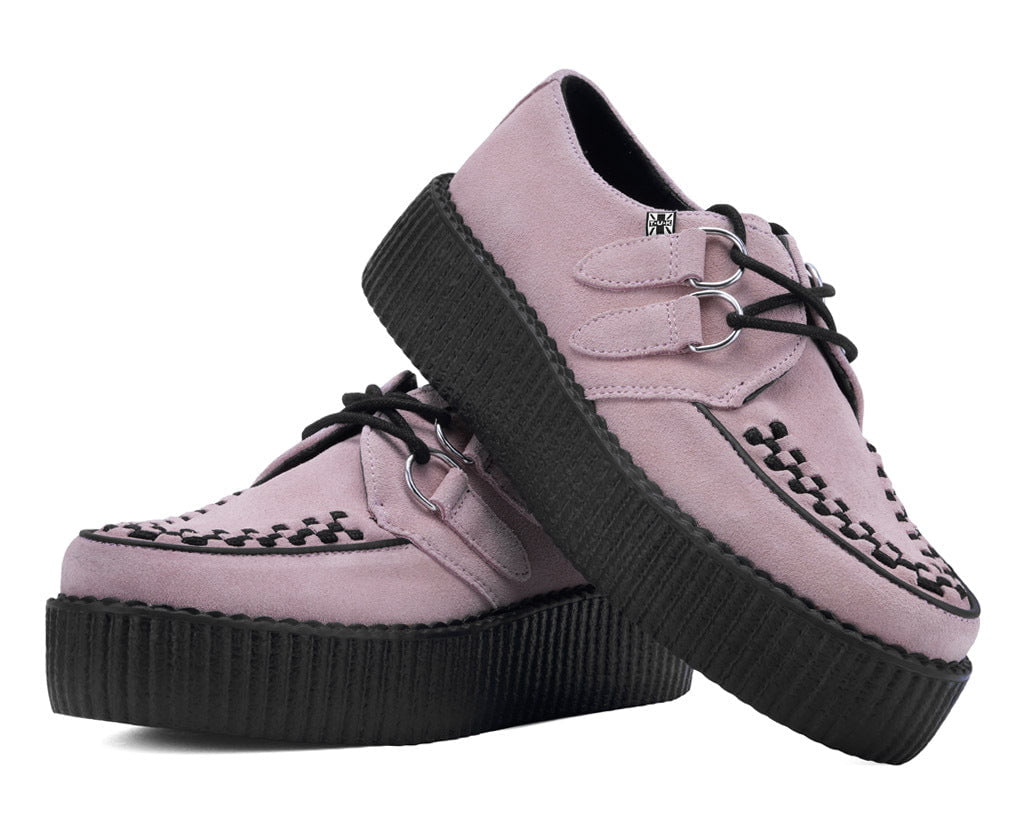 V3467 Misty Rose Suede Viva Mondo Creeper Pink T.U.K. Shoes