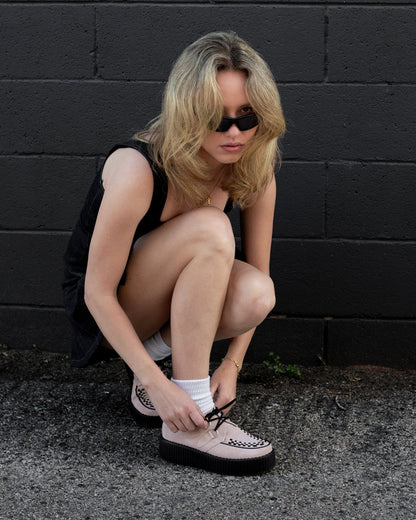 V3467 Misty Rose Suede Viva Mondo Creeper Pink T.U.K. Shoes
