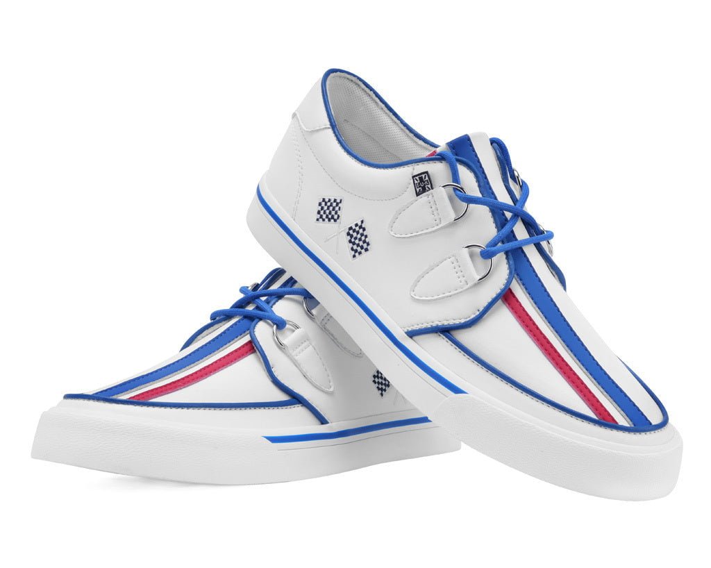 A3480 White TUKSkin Racing Creeper Sneaker White T.U.K. Shoes