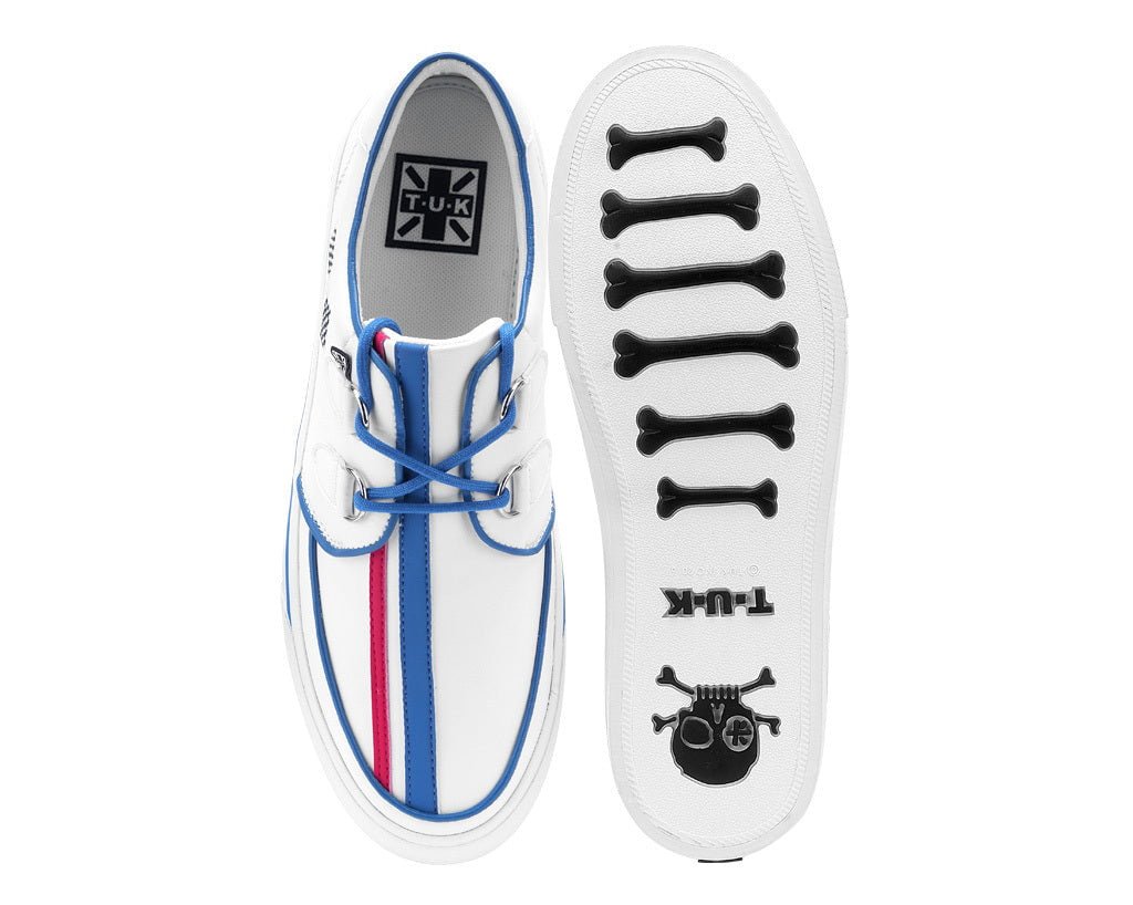 A3480 White TUKSkin Racing Creeper Sneaker White T.U.K. Shoes
