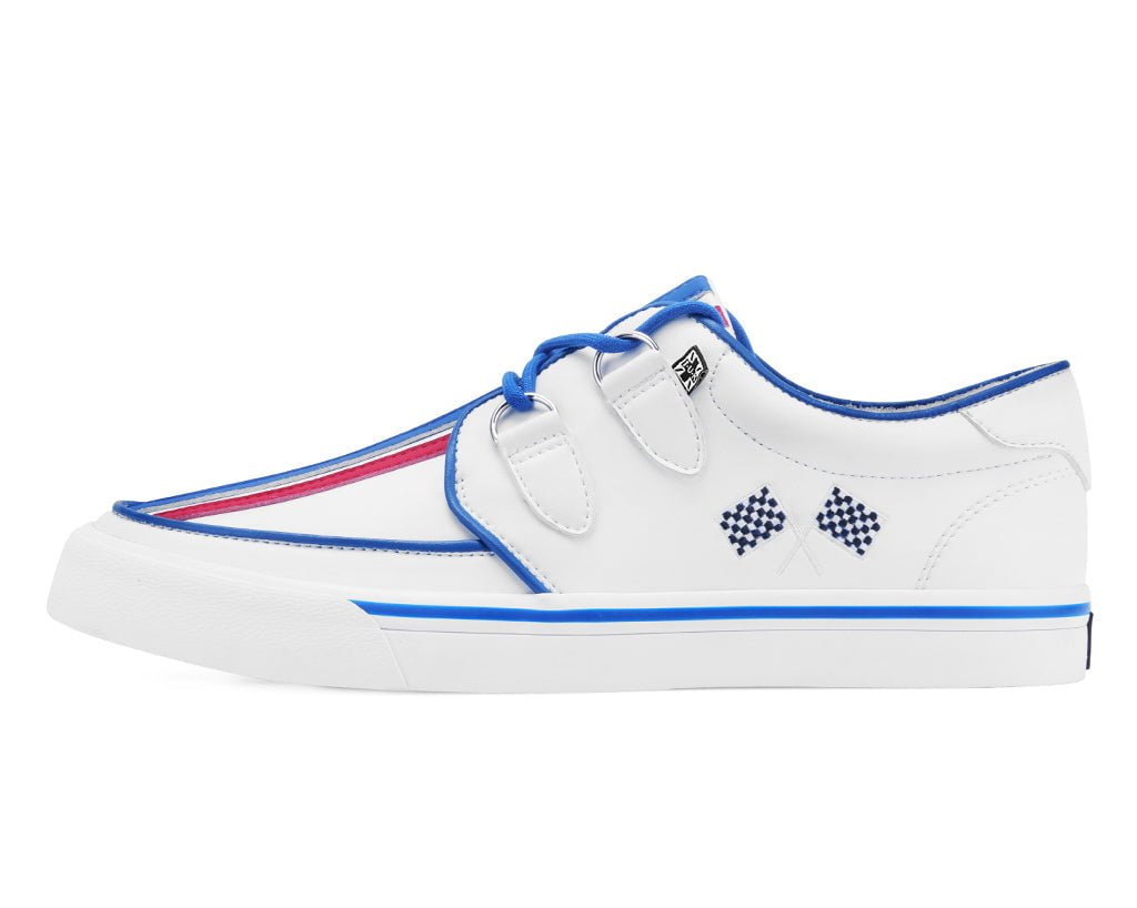 A3480 White TUKSkin Racing Creeper Sneaker White T.U.K. Shoes