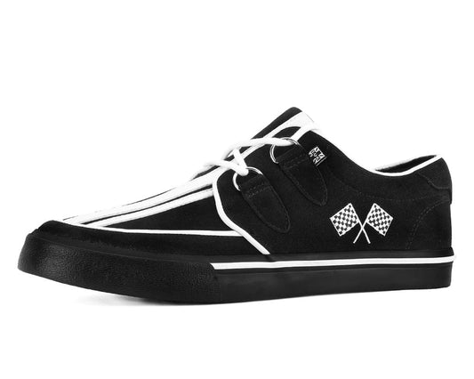 A3479 Black Suede Racing Creeper Sneaker Black T.U.K. Shoes