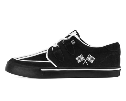 A3479 Black Suede Racing Creeper Sneaker Black T.U.K. Shoes