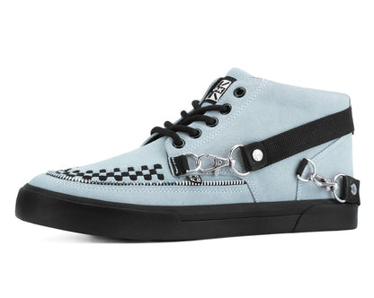 Grey Suede 5 - Eye Bondage Strap Sneaker Grey T.U.K. Shoes