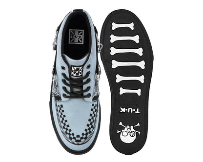 Grey Suede 5 - Eye Bondage Strap Sneaker Grey T.U.K. Shoes