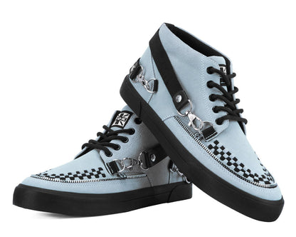 Grey Suede 5 - Eye Bondage Strap Sneaker Grey T.U.K. Shoes