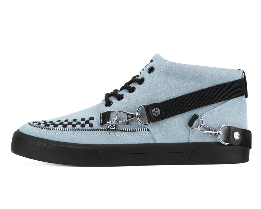 Grey Suede 5 - Eye Bondage Strap Sneaker Grey T.U.K. Shoes