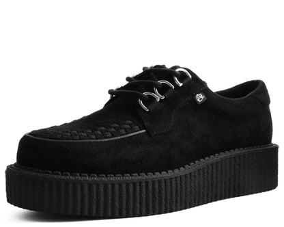 T2262 Black Faux Suede Anarchic Creeper Black T.U.K. Shoes