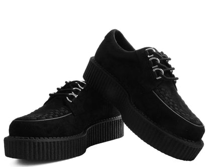 T2262 Black Faux Suede Anarchic Creeper Black T.U.K. Shoes