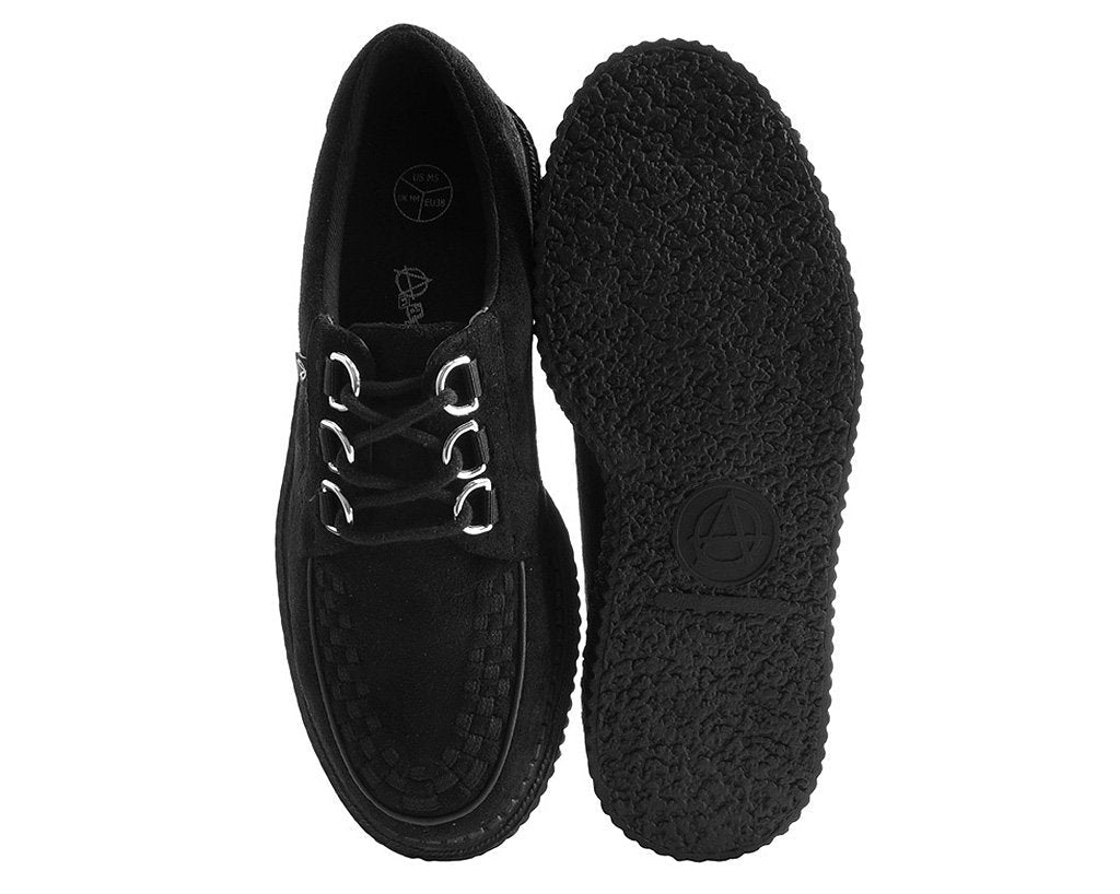 T2262 Black Faux Suede Anarchic Creeper Black T.U.K. Shoes
