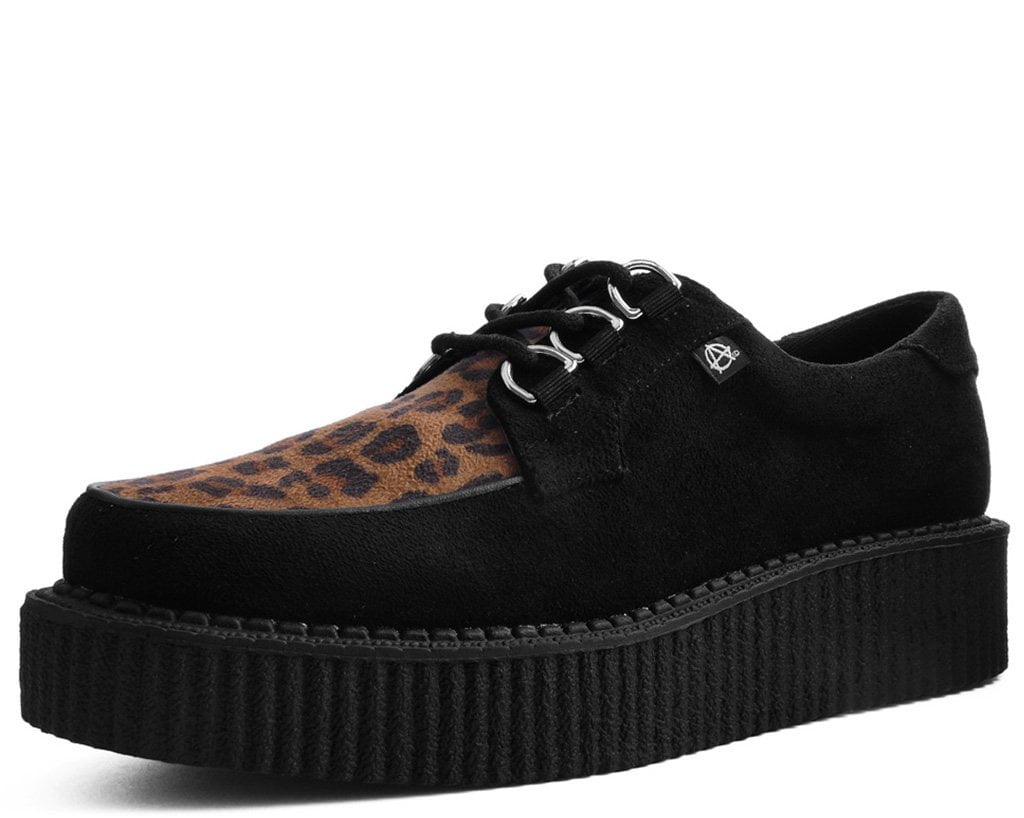 T2263 Black & Leopard Anarchic Creeper Multi-Color T.U.K. Shoes
