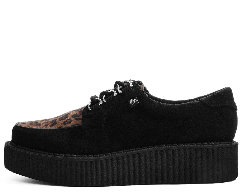 T2263 Black & Leopard Anarchic Creeper Multi-Color T.U.K. Shoes