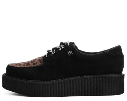 T2263 Black & Leopard Anarchic Creeper Multi-Color T.U.K. Shoes