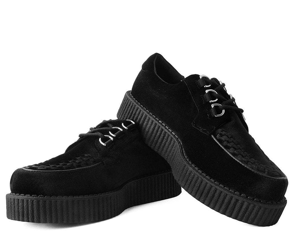 T2280 Black Velvet Anarchic Creeper Black T.U.K. Shoes