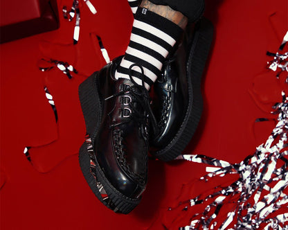 T2321 Black Oil Haze Anarchic Creeper Black T.U.K. Shoes
