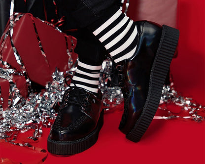 T2321 Black Oil Haze Anarchic Creeper Black T.U.K. Shoes