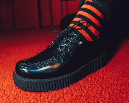T2321 Black Oil Haze Anarchic Creeper Black T.U.K. Shoes