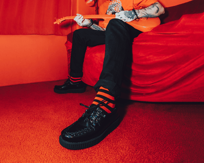 T2321 Black Oil Haze Anarchic Creeper Black T.U.K. Shoes