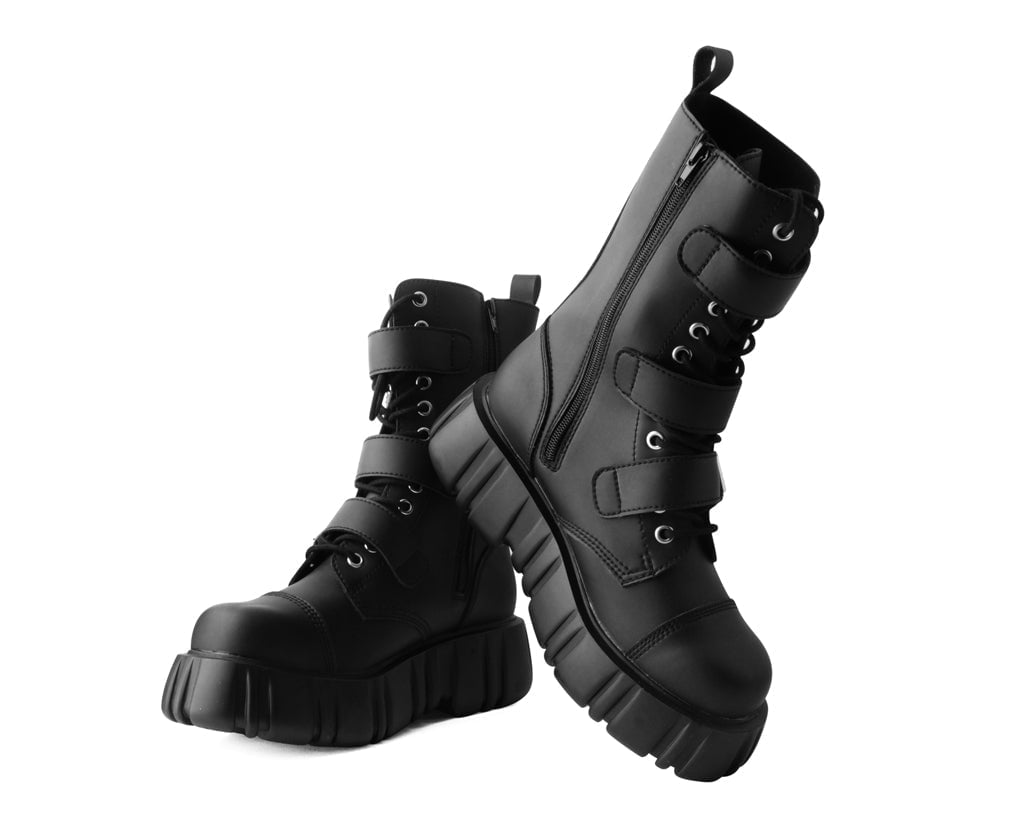 T2323 Black TUKskin™ 3-Buckle Anarchic Airship Boot Black T.U.K. Shoes
