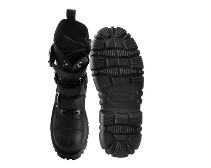 T2323 Black TUKskin™ 3-Buckle Anarchic Airship Boot Black T.U.K. Shoes