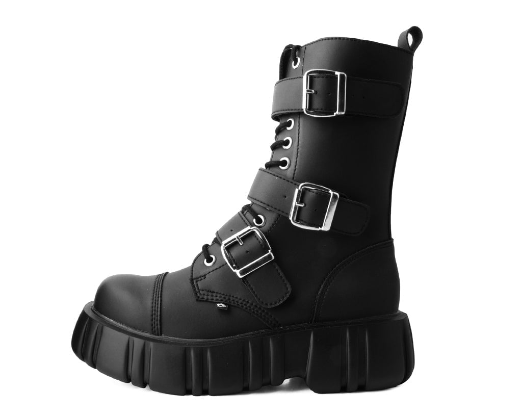 T2323 Black TUKskin™ 3-Buckle Anarchic Airship Boot Black T.U.K. Shoes