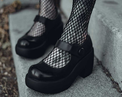 T2302L Black Bubble Anarchic Mary Jane Platform Black T.U.K. Shoes