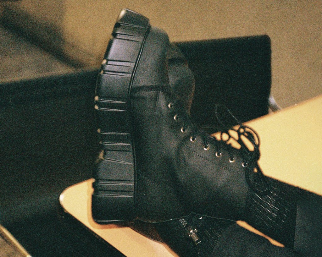 T2331 Black 8-Eye Anarchic Airship Boot Black T.U.K. Shoes