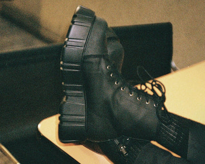 T2331 Black 8-Eye Anarchic Airship Boot Black T.U.K. Shoes