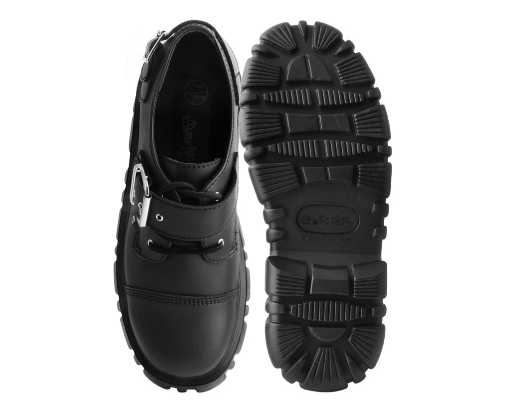 T2324 Black TUKskin™ 2-Buckle Anarchic Airship Gibson Black T.U.K. Shoes