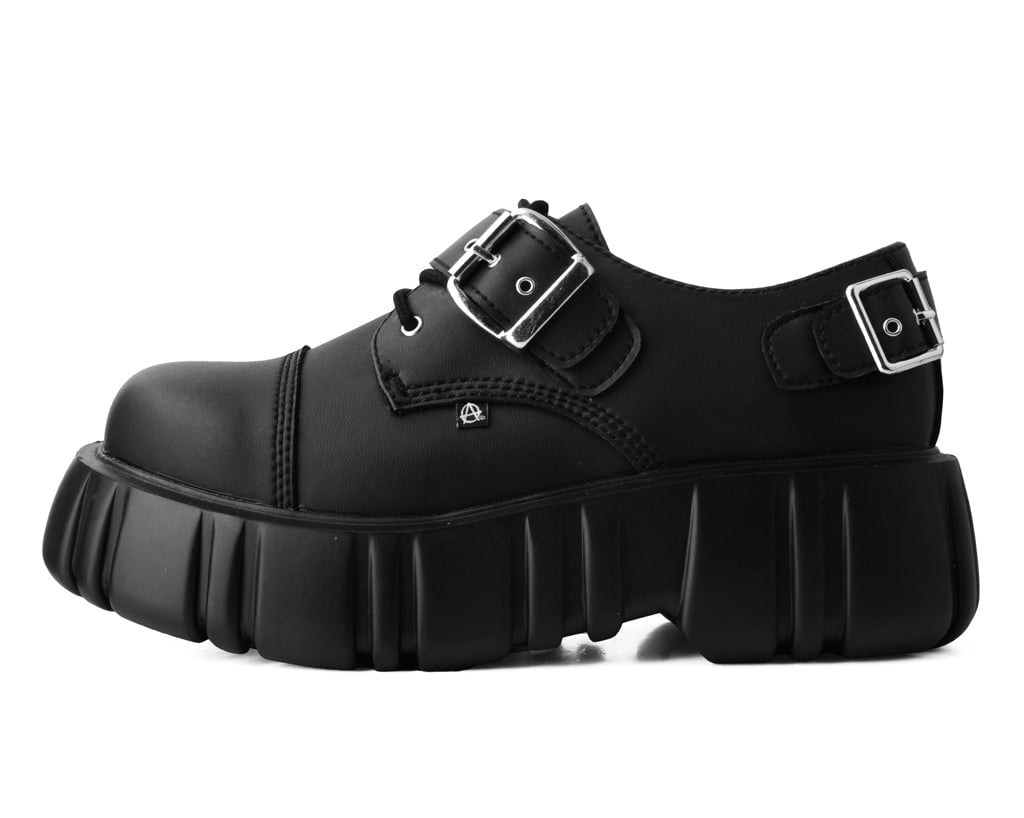 T2324 Black TUKskin™ 2-Buckle Anarchic Airship Gibson Black T.U.K. Shoes