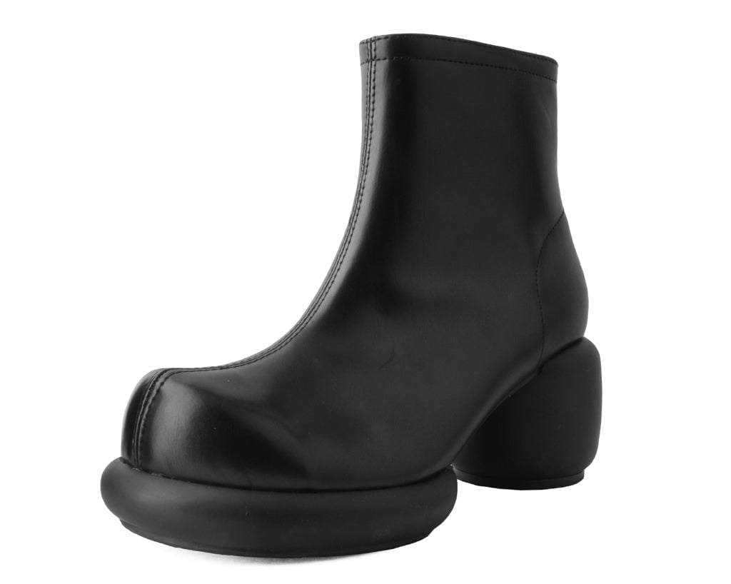 T2317L Black Burnished Bubble II Anarchic Zip Boot Black T.U.K. Shoes