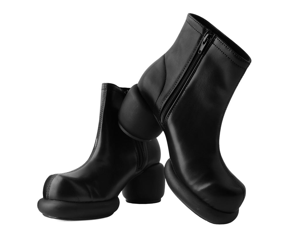 T2317L Black Burnished Bubble II Anarchic Zip Boot Black T.U.K. Shoes