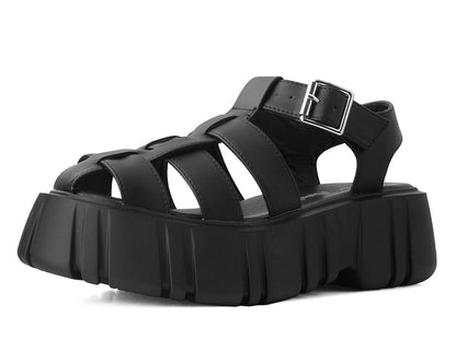 T2335 Gladiator Anarchic Airship Sandal Black T.U.K. Shoes